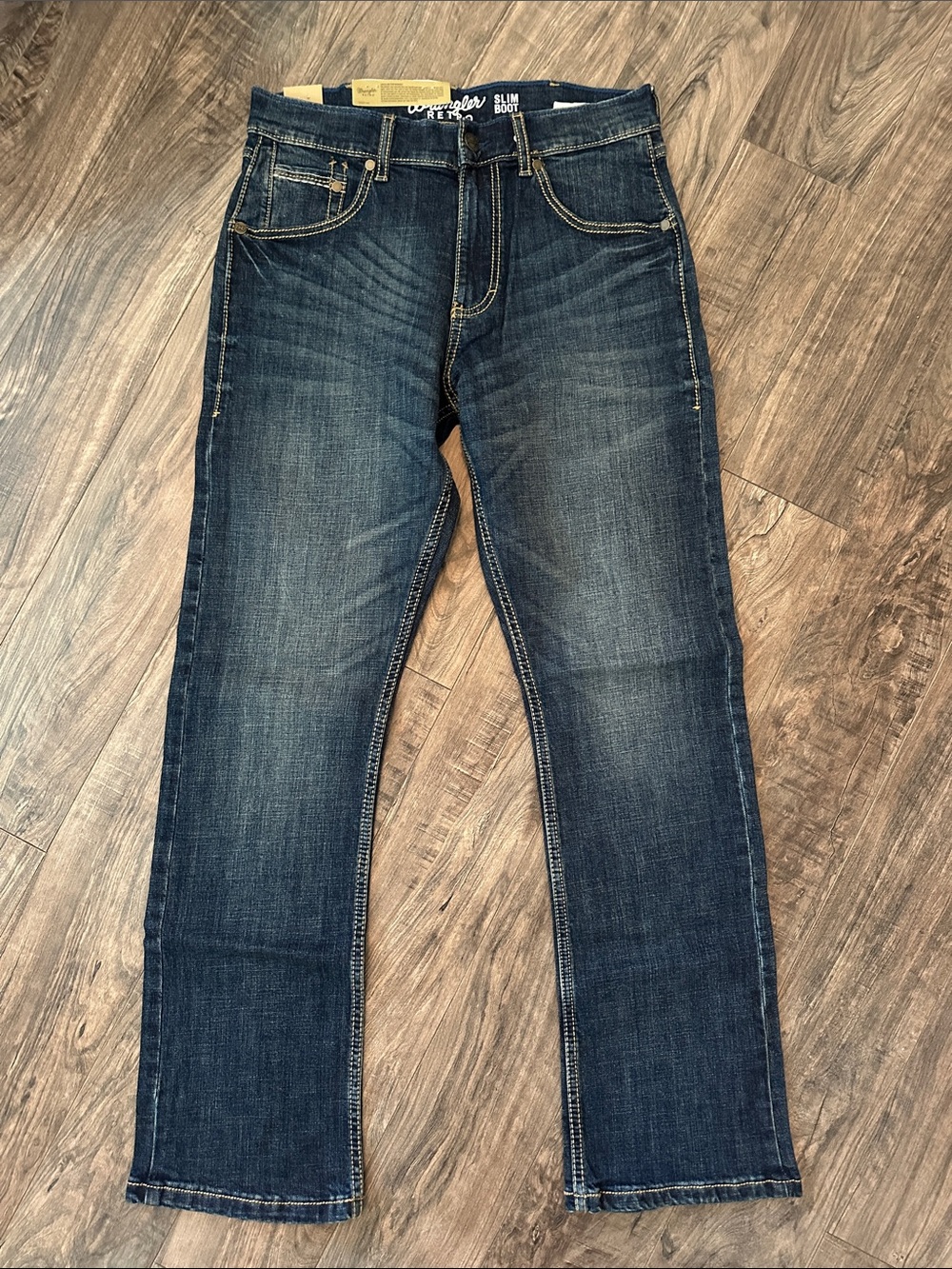 Wrangler Men’s Bootcut Jeans Dark Blue Wash